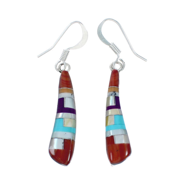 Authentic Sterling Silver Multicolor Hook Dangle Earrings TX10297